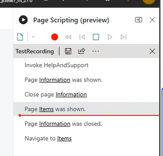 Drag the red insert point line to where you want to insert the next recorded steps Drag the red insert point line to where you want to insert the next recorded steps