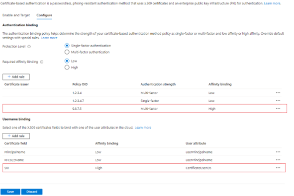 Screenshot that shows a custom rule.