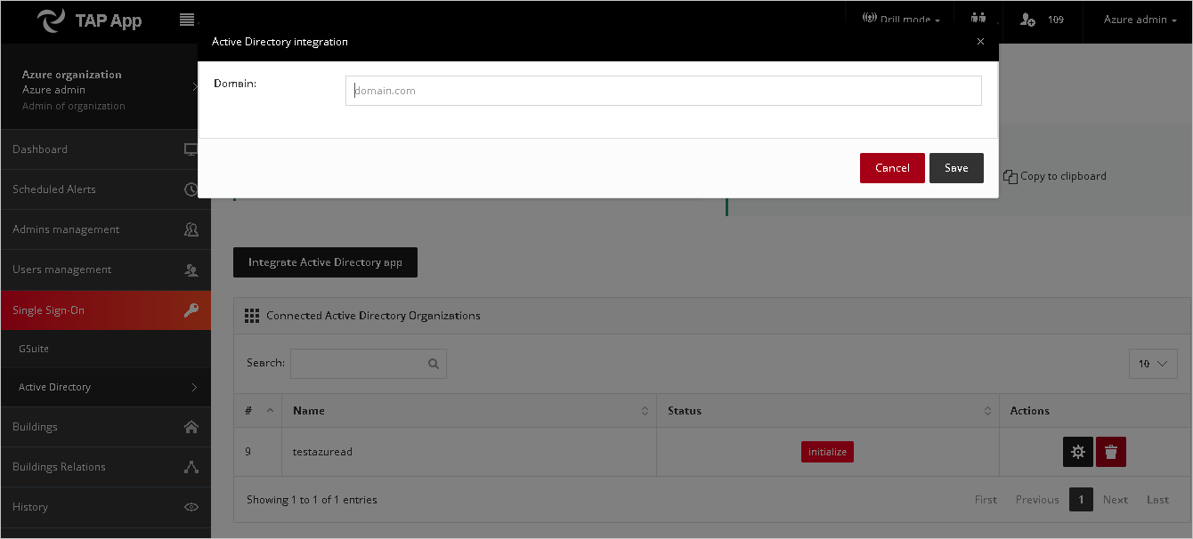Screenshot on how to add domain.
