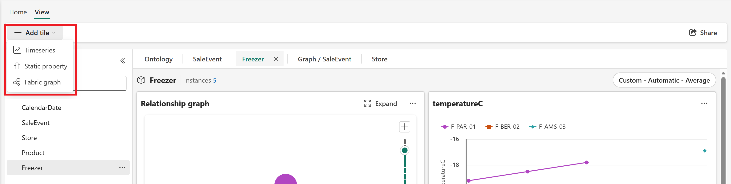 Screenshot of adding a tile.