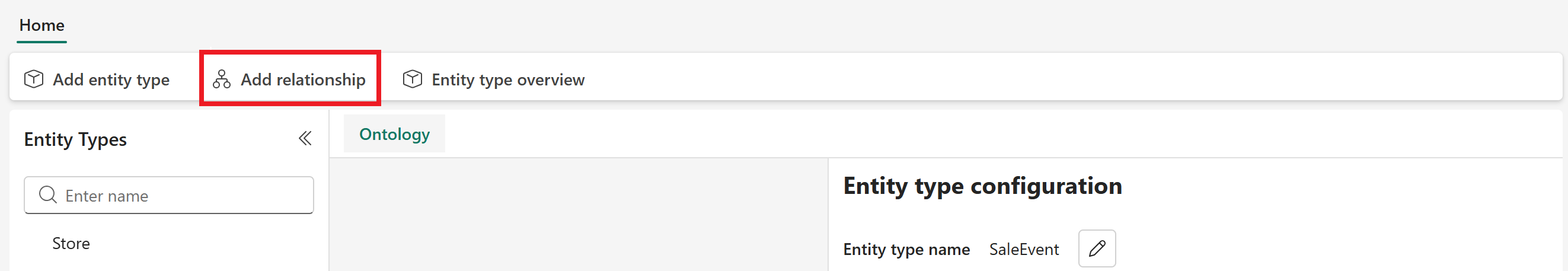 Screenshot of adding a relationship type.