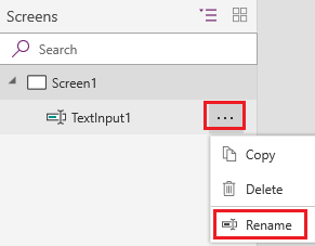 Screenshot that shows you how to rename a control.