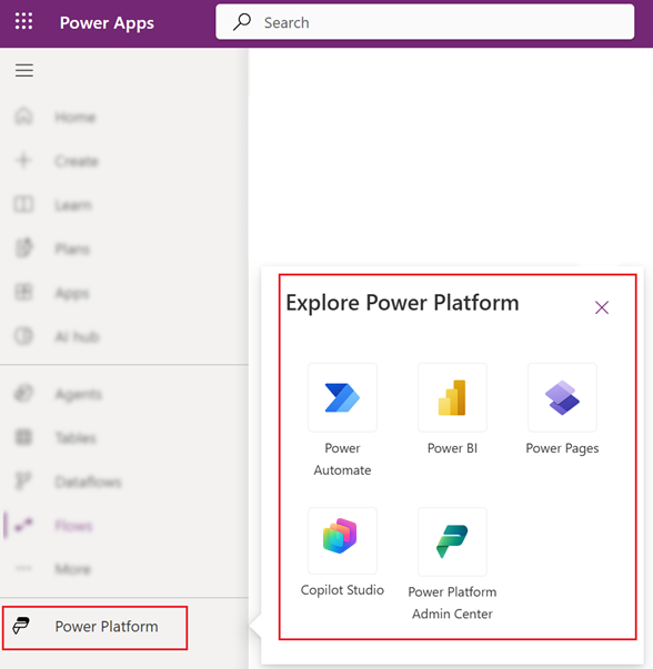 Access Power Platform service Access Power Platform services.