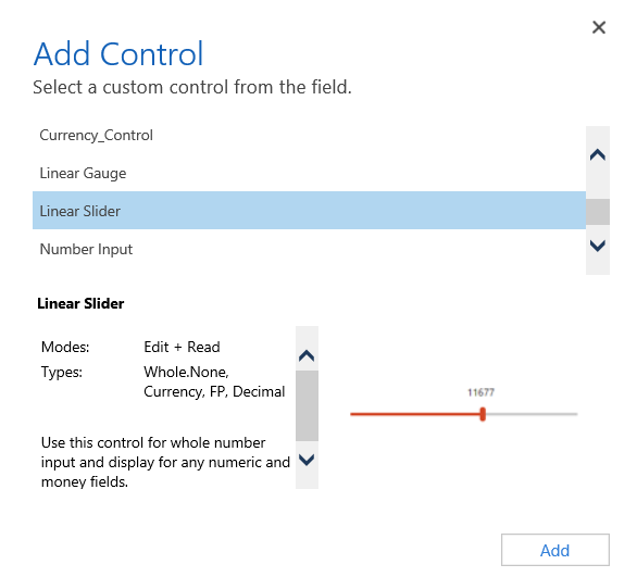 Add linear slider control Add linear slider control.