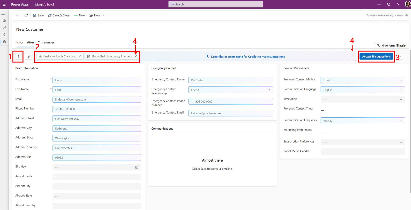 Screenshot that shows the files capability in the form fill assist toolbar.