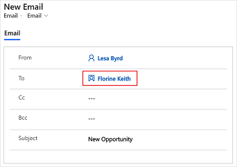 Resolved email recipient Resolved email recipient.