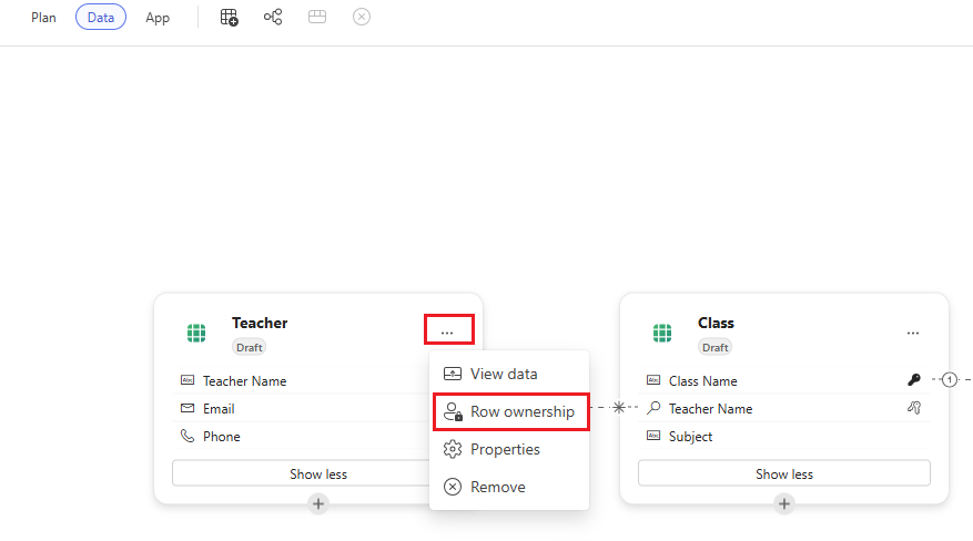 Edit the row ownership