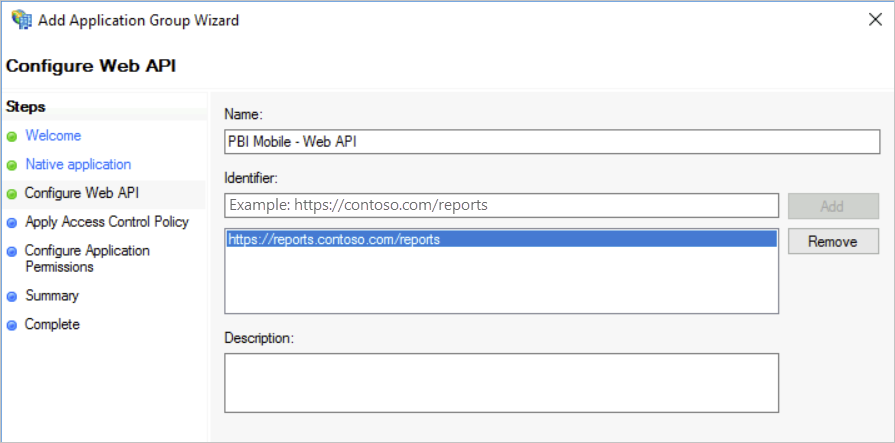Screenshot showing AD FS Application Group Wizard 03.
