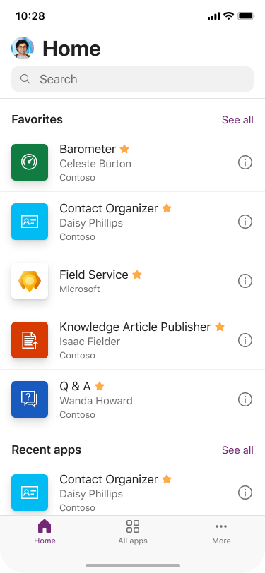 Default home experience in Power Apps now has Favorites and Recents Default home experience in Power Apps now has Favorites and Recents