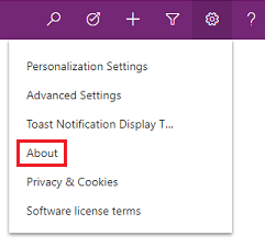 Settings > About Settings > About.