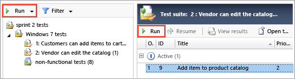 Start the test from Microsoft Test Manager.