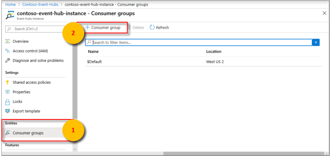 Create a consumer group