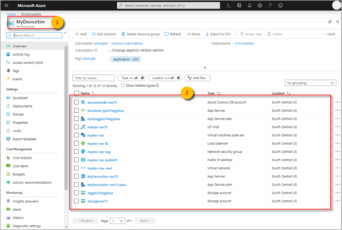 Device simulation resources.
