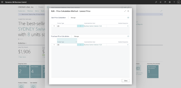Show Price Calculation Method page Price Calculation Method page