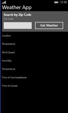 Xamarin_WinPhone_FinalUI Windows Phone app UI