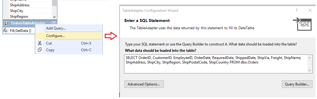 raddata Table Adapter Configuration Wizard raddata Table Adapter Configuration Wizard