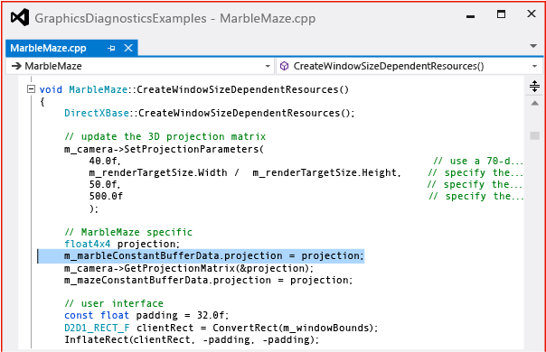 gfx_diag_demo_missing_object_shader_step_9 The marble projection is set before initialization