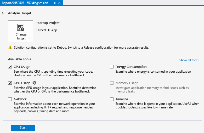gfx_diag_diagsession_tools Choose the diagnostic tools you want to use.
