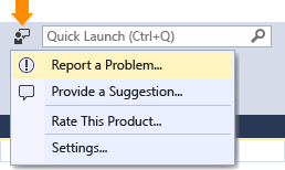 Report a Problem Menu Item Report a Problem Menu Item