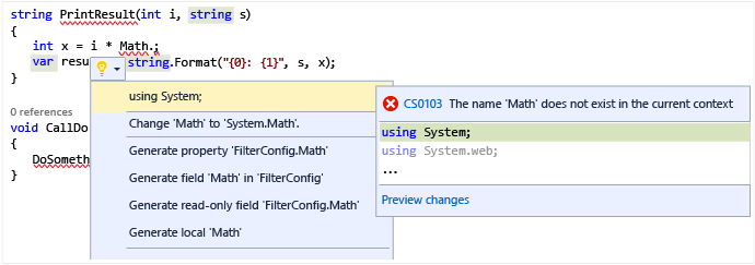 VS2015_LightBulb_hover_expanded Light bulb expanded