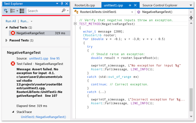 UTE_Cpp_TestExplorer_NegativeRangeTest_Fail NegativeRangeTests failed