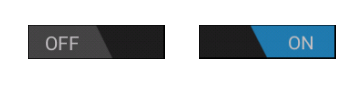 Screenshots of a Switch widget in OFF and ON states