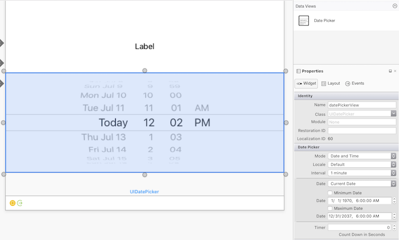 Drag a Date Picker to the design surface Drag a Date Picker to the design surface