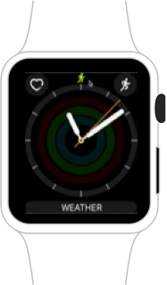 A tiny green running man icon displayed above the face