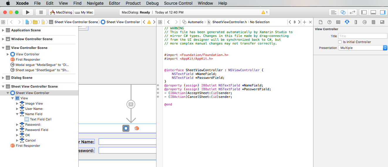 Defining the required Outlets and Actions