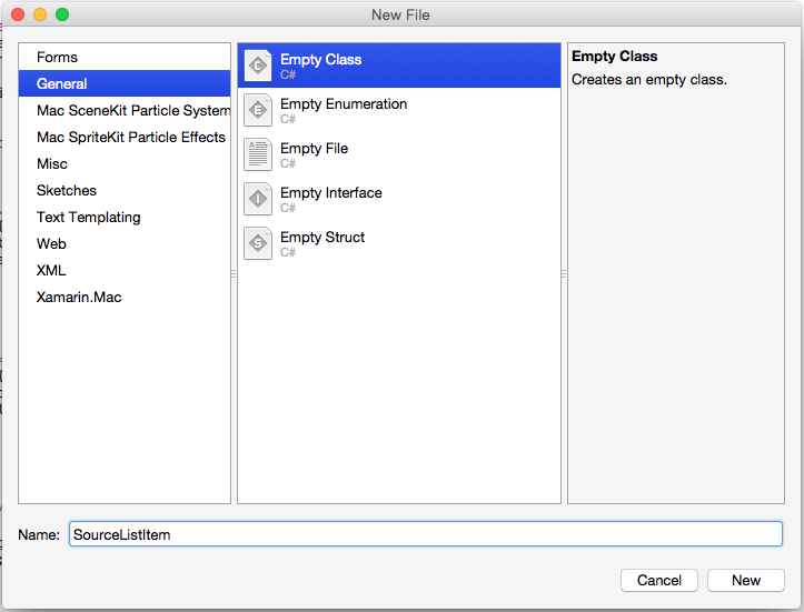 Adding an empty class