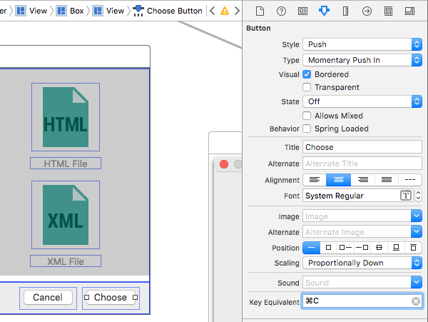 Editing the Key Equivalent