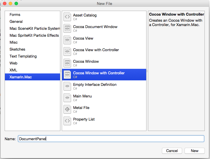 Adding a new window controller