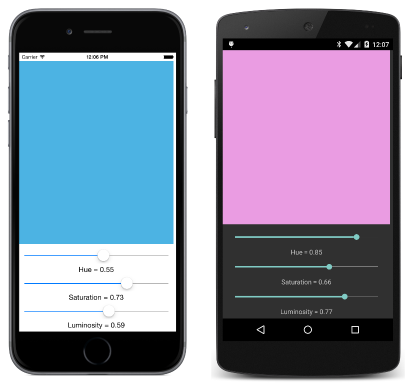 HSL Color Model Triple screenshot of TK