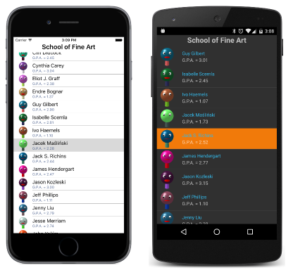 Student List Triple screenshot of Student List