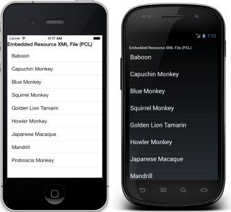 Embedded XML File in .NET standard library Displayed in ListView Xml file embedded in .NET standard library, displayed in ListView