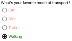 RadioButton visual states Screenshot of RadioButton visual states