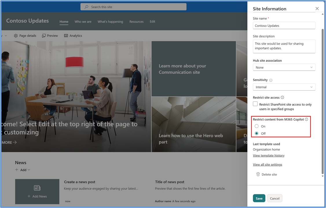 RCD configuration by site admin