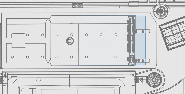 Screenshot that shows aligning new thermal pad using screw boss before peeling liner.