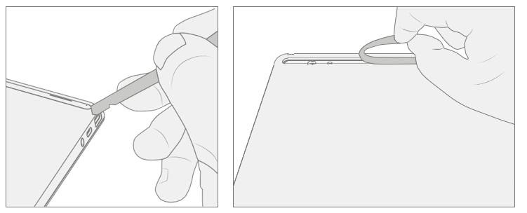 Screenshot that shows tweezers lifting a foot edge to begin peeling adhesive during foot removal.