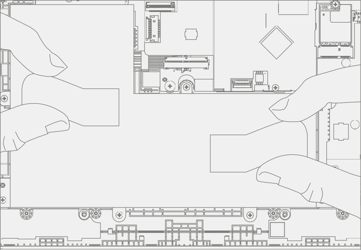 Screenshot that shows lowering the new battery into the D-Bucket using the handling loops.