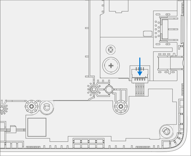 Screenshot that shows disconnecting the speaker cable from the PCBA.