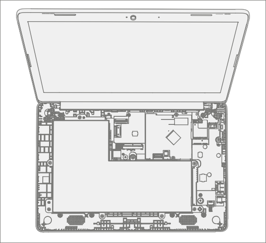Screenshot that shows the display (AB-Cover) positioned at a 90-degree angle.