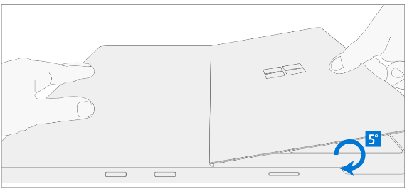 Screenshot that shows kickstand threaded bosses slipping into hinge recesses during reinstallation