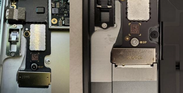 Screenshot that shows RF tape positioned with screw hole aligned before pressing edges to enclosure.
