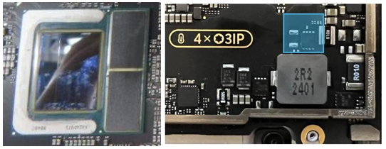 Screenshot that shows cleaned motherboard chip areas on Intel-only edition after TIM removal.