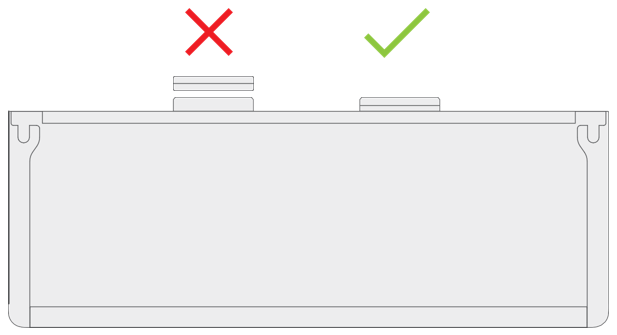 Screenshot that shows the foam insert position after the kickstand has been removed.