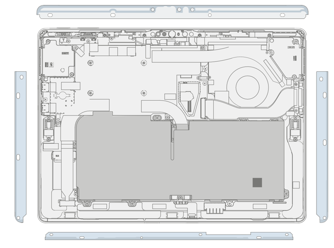 Screenshot that shows an illustration for PSA locations to apply adhesive during alternate installation.