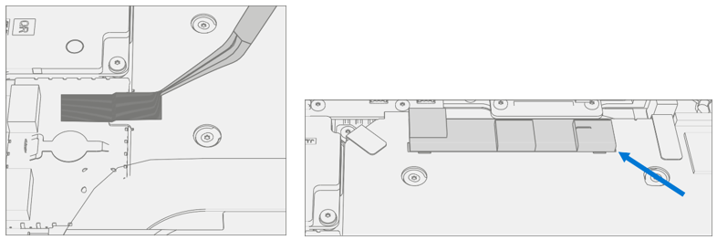 Screenshot that shows removing metallic and thermal tape from the thermal module.