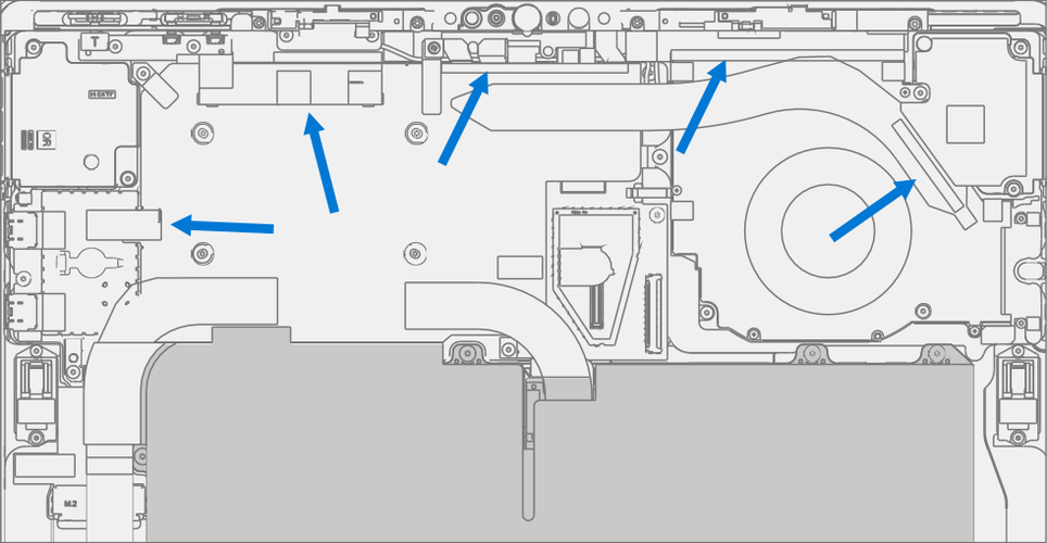 Screenshot that shows applying tape and foams to secure the speaker cable to the fan.