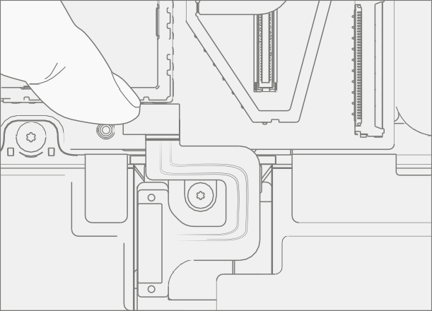 Screenshot that shows connecting the battery connector to the motherboard and hearing a small audible snap.